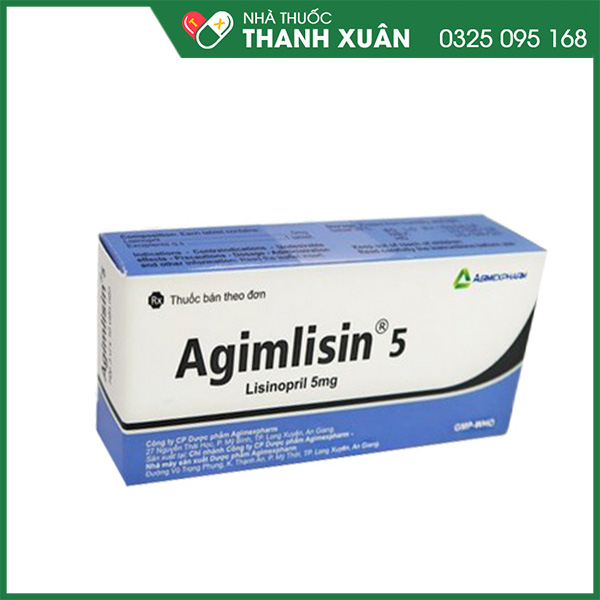 Thuốc Agimlisin 5mg giúp hạ huyết áp và điều trị suy tim